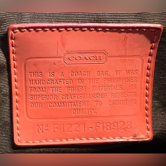 Coach Peyton Signature Logo Heritage Authentic Tote with Orange Leather Trim! 🧡 - Picture 14 of 14